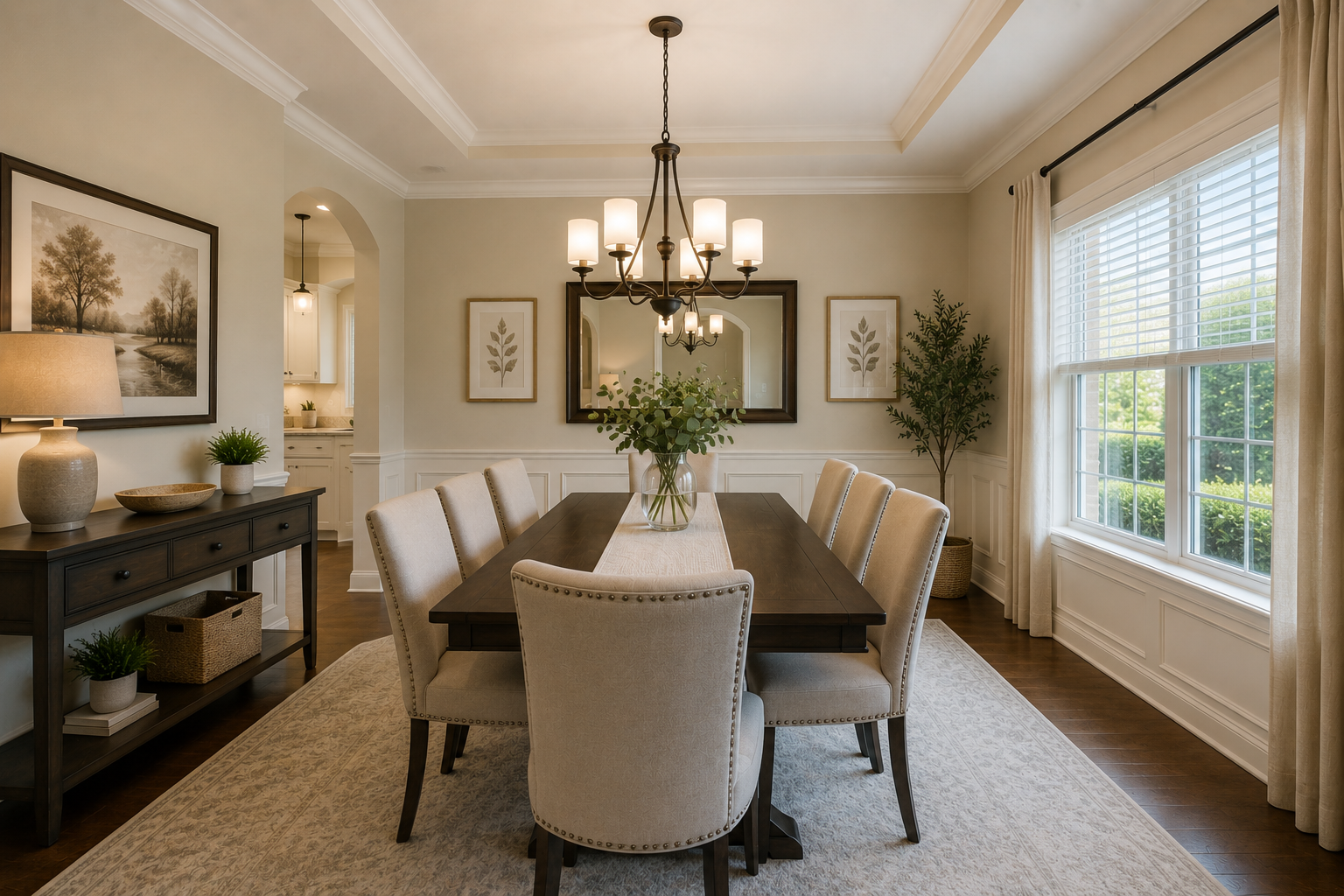 Example property page gallery image showing the dining room