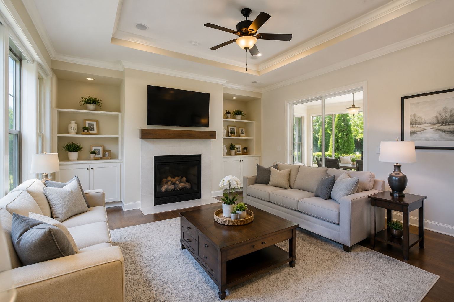 Example flyer thumbnail showing the living room